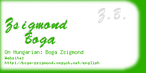 zsigmond boga business card